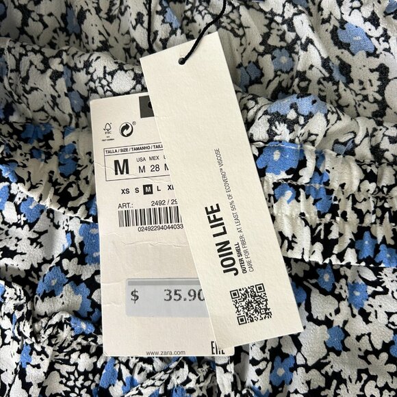 NWT Zara blue floral skort, M - Picture 6 of 9